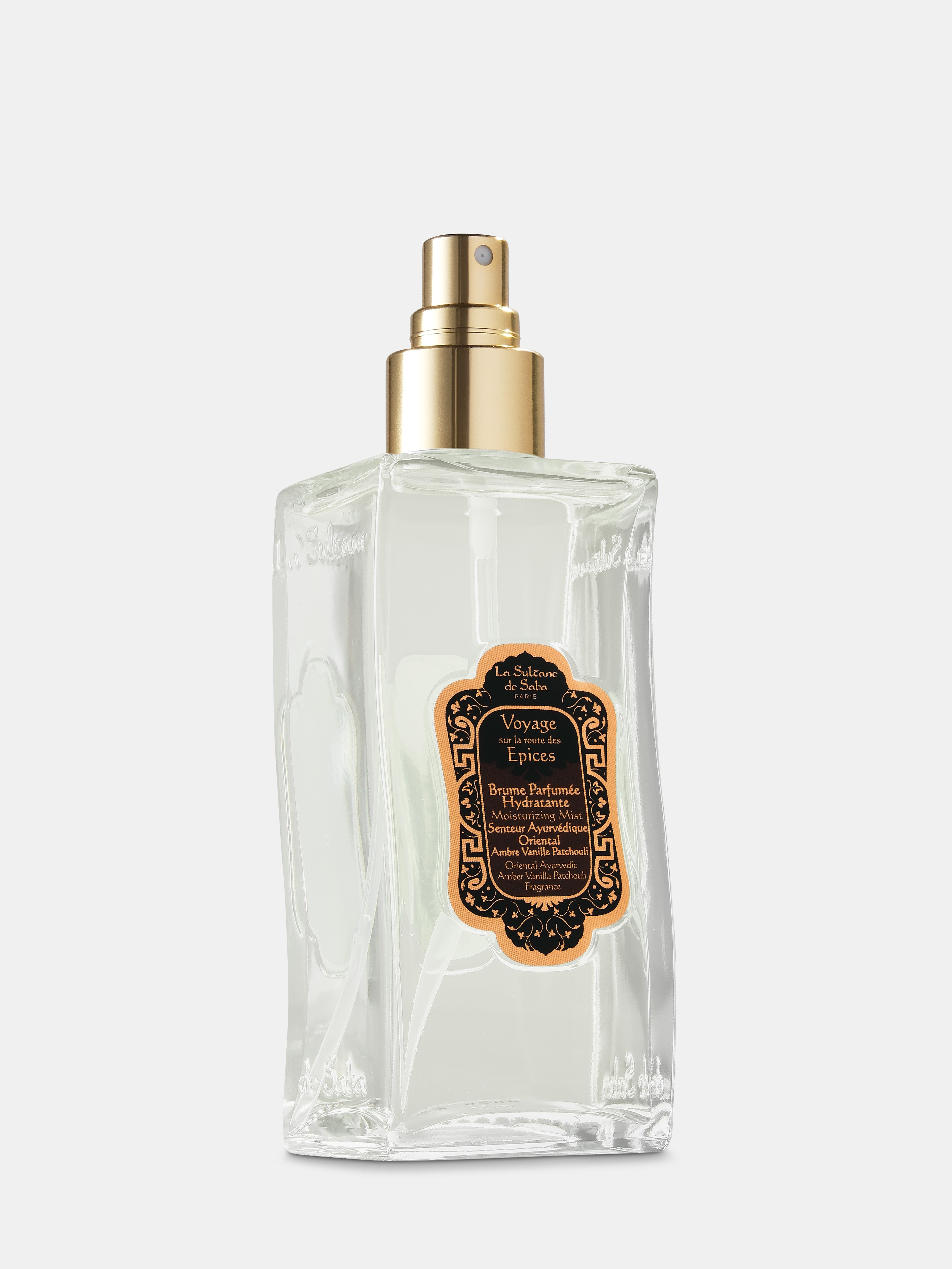 Brume corporelle orientale ayurvédique ambre vanille patchouli